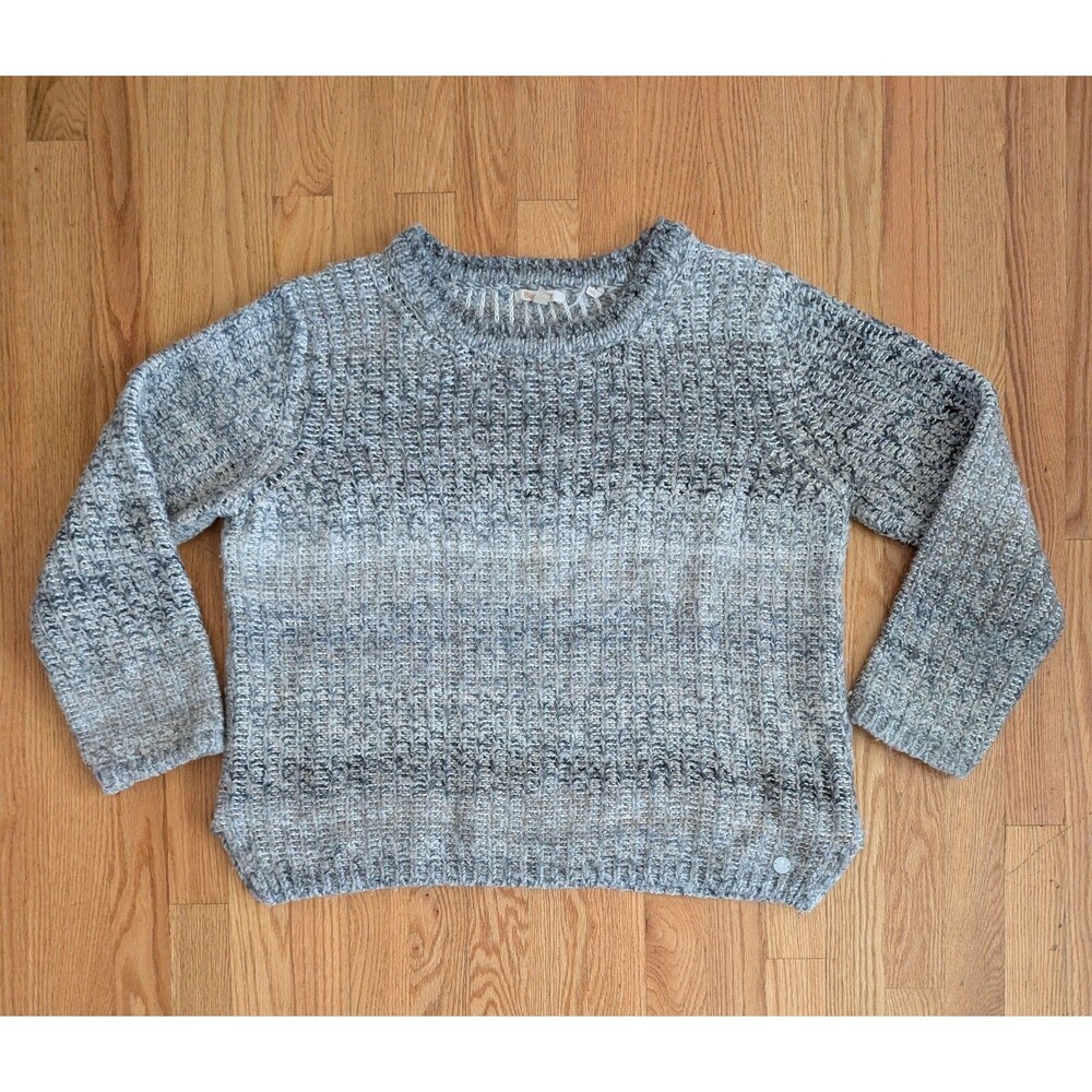 Barbour Seahouse Knit Chunky Grey Island Sweater Sz 10 Made in Italy Stone M L